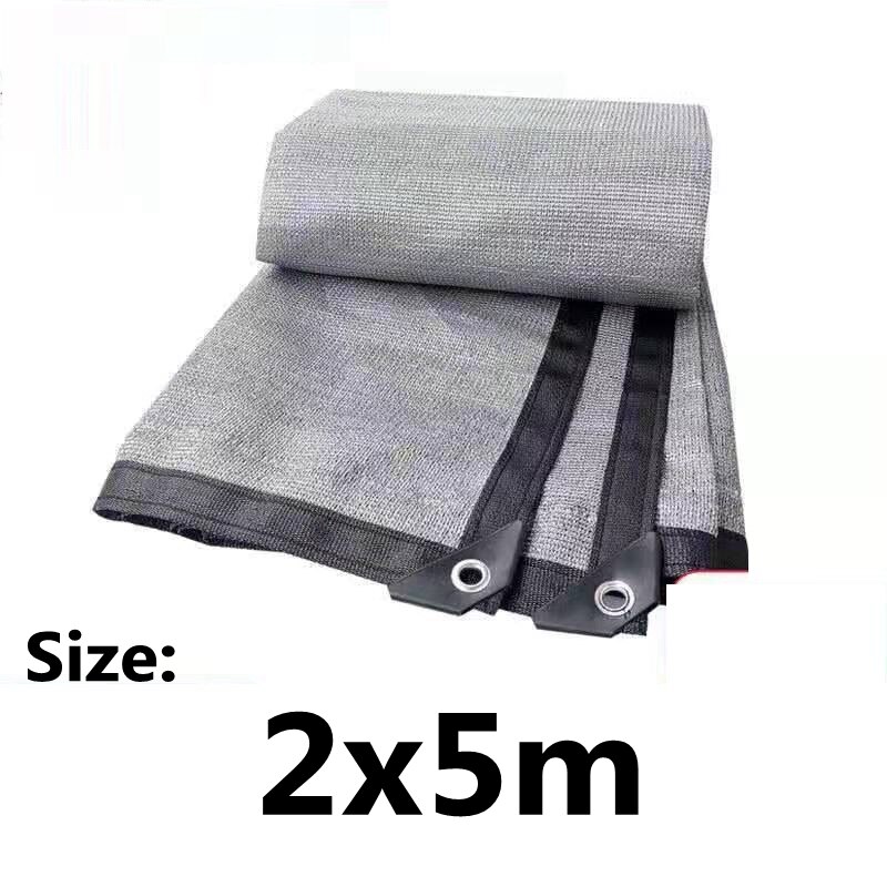 6 Pin Sun Shading Rate 80% Anti-UV HDPE Silver Gray Sun Shading Net Balcony Garden Greenhouse Succulent Plant Swimming Pool: 2X5m