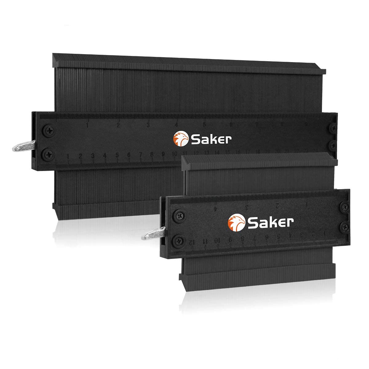 Saker Contour Gauge Profile Tool Adjustable Lock Precisely Copy Irregular Shape Duplicator DIY Handyman Construction Marke Ruler: 10INCH