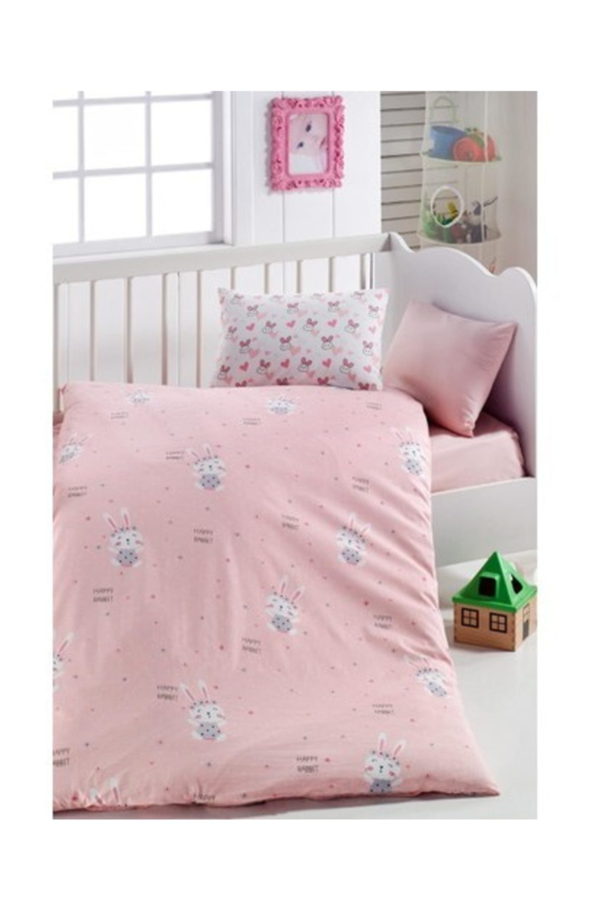 Baby bed Set Hundred percent Cotton | Pink Rabbit Baby children&#39;s bed cover duvet cover kit carsap pillow case quilt