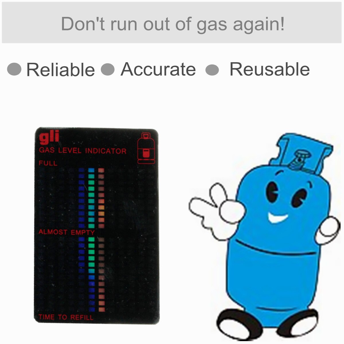 Outil de cylindre de gaz magnétique 5X, indicateur de niveau de réservoir de gaz Propane Butane gpl jauge de carburant, bâton de mesure de température de bouteille de caravane