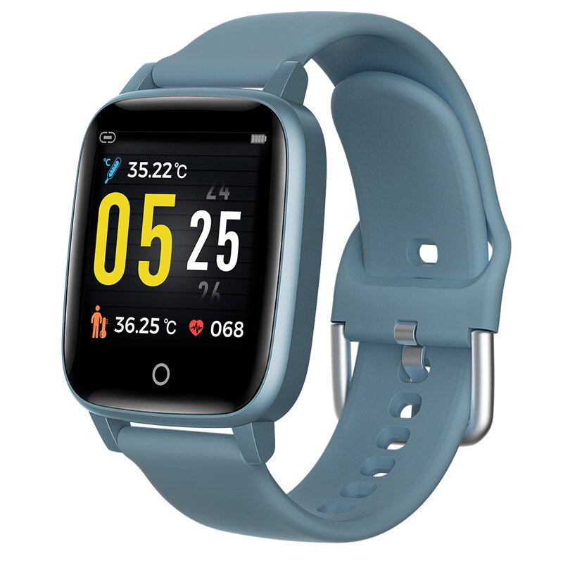 LIGE Smartwatch - Body Temp & Heart Rate Monitor - Fitness Tracker for Android & iOS - 1.3" Display: Blue