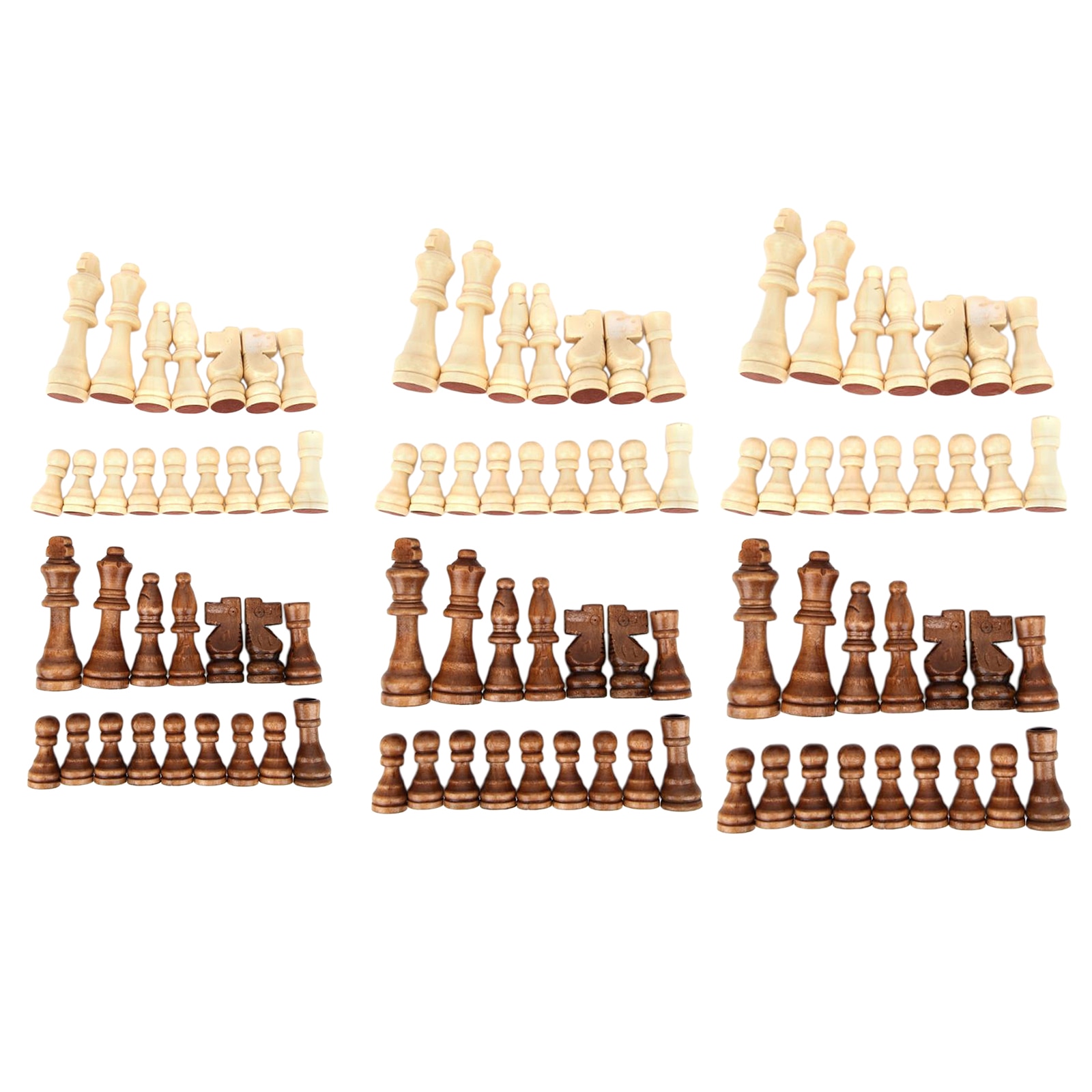 32Pieces Wooden Chess Pieces Chess Set Chess Game for Competition Home