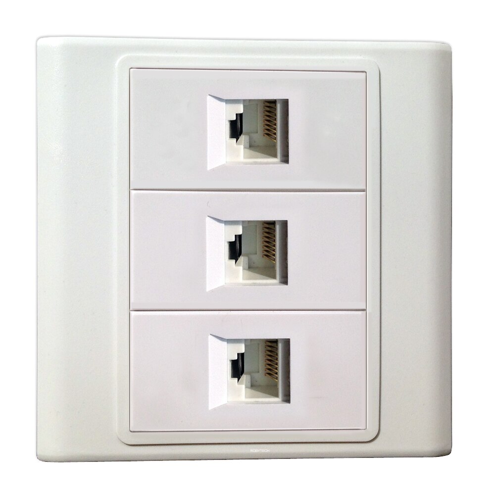 Modules : 3 RJ45, Informatie Wall Mount Frontjes Jack Port Cat5 Cat5e Cat6 Ethernet Keystone