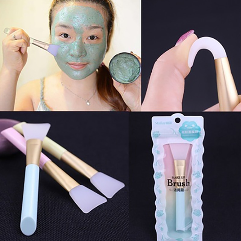 Brocha para maquillaje, manija de plástico de nailon, brocha para base de maquillaje en forma de ventilador, brocha para cejas, pincel cosmético para labios, herramientas