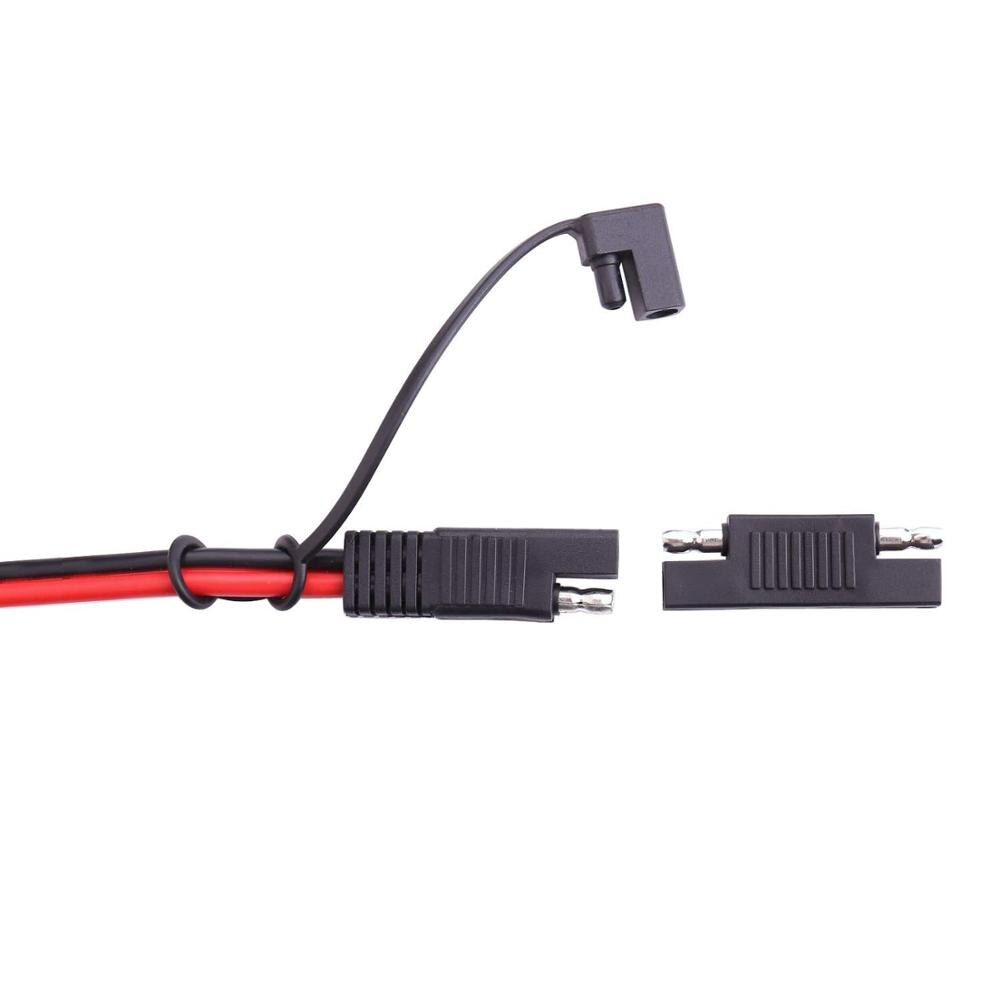 Sae tomada sidewall, conector universal para painel solar, sae à prova de intempéries, conexão rápida, conector ajustável 12awg 30cm