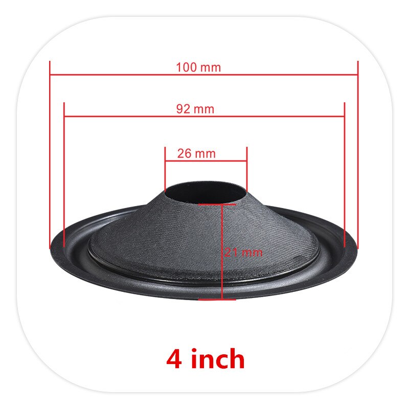1PC Speaker Woofer Cone Paper 3/4/5/6.5/8/10/12 Inch Rubber Surround Voice Coil Repair Kit For Home Theater Studio DIY System: CE40