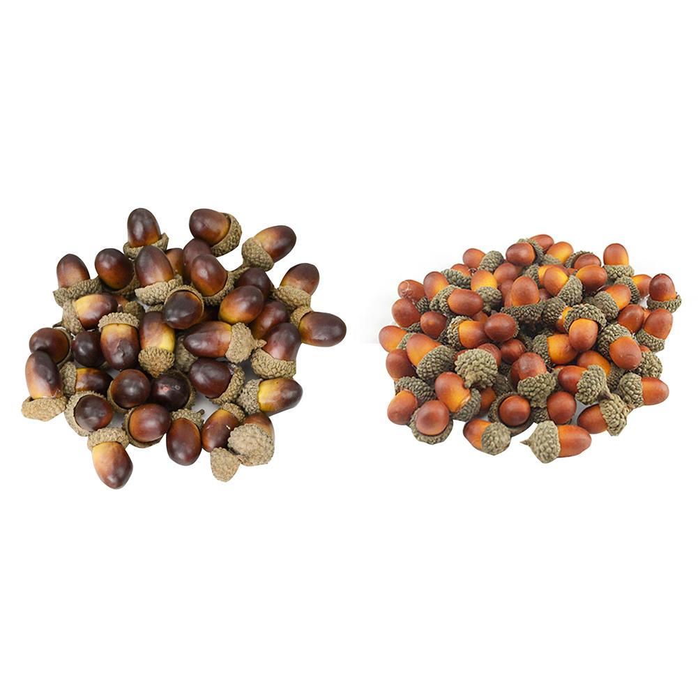 Kerst Decoratie Schuim Pine Cone 20pcs 3cm Mini Kunstmatige Fruit Eikels Bessen Bruiloft Kerstboom Decor Kerst Voelde