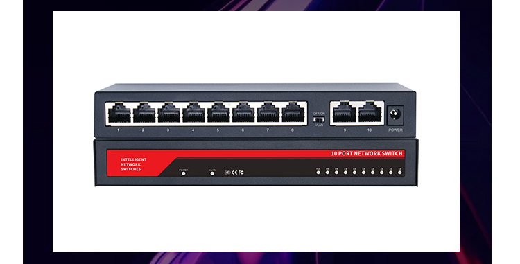 10 Port Switch Gigabit Network 10/100/1000Mbps RJ45 LAN Hub Fast Ethernet Switch Bandwidth 10G Full Duplex IEEE802.3u