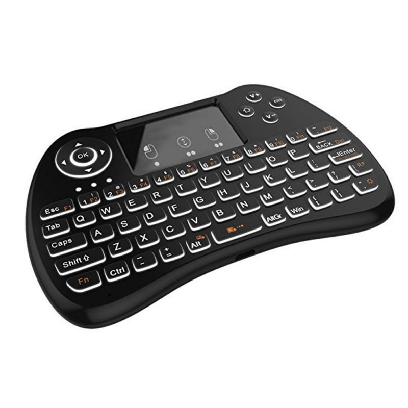 H9 Kleur Backlight 2.4Ghz Wireless Keyboard Air Mouse Draadloze Mini Handheld Afstandsbediening Toetsenbord Air Mouse: White backlight