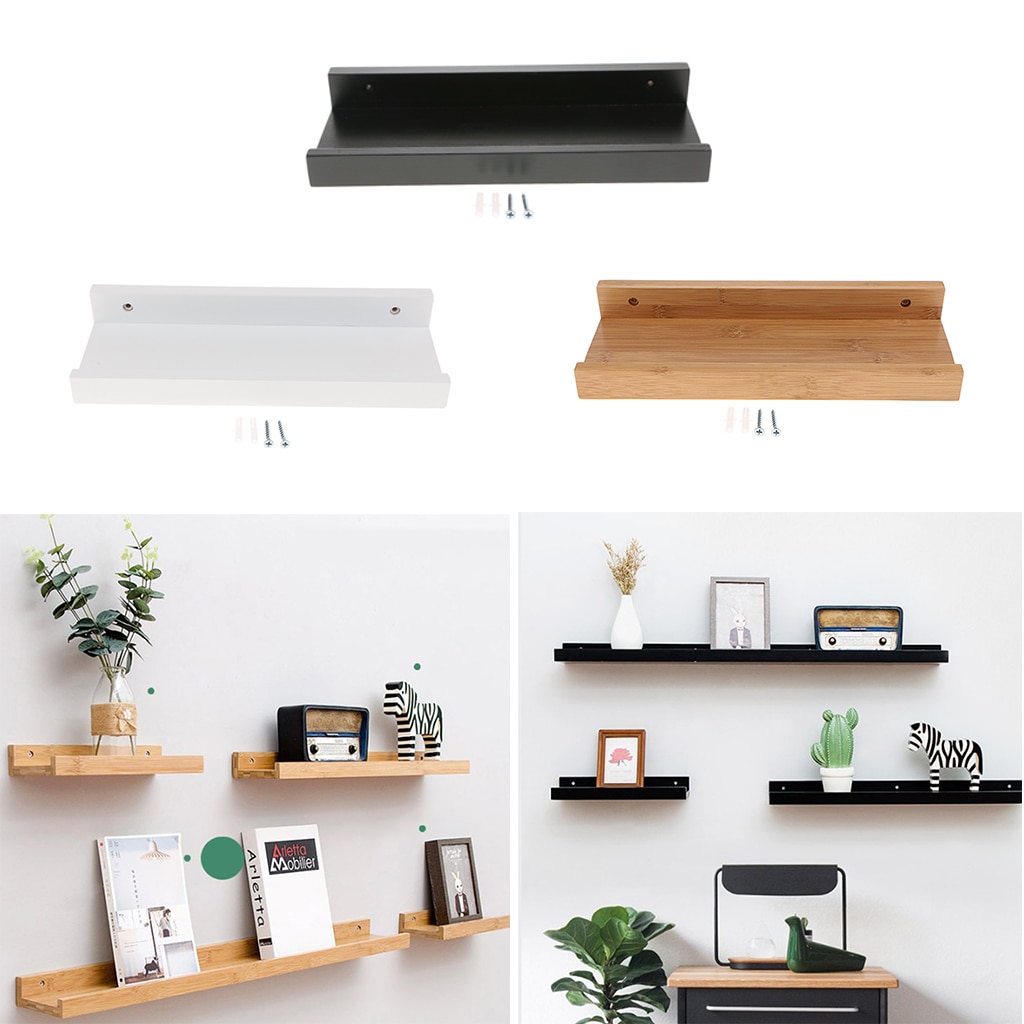 Kitchen Floating Shelves Wall Mounted Wooden Rack Decor for Room, Kitchen Storage and Display, DIY Hanging Shelves