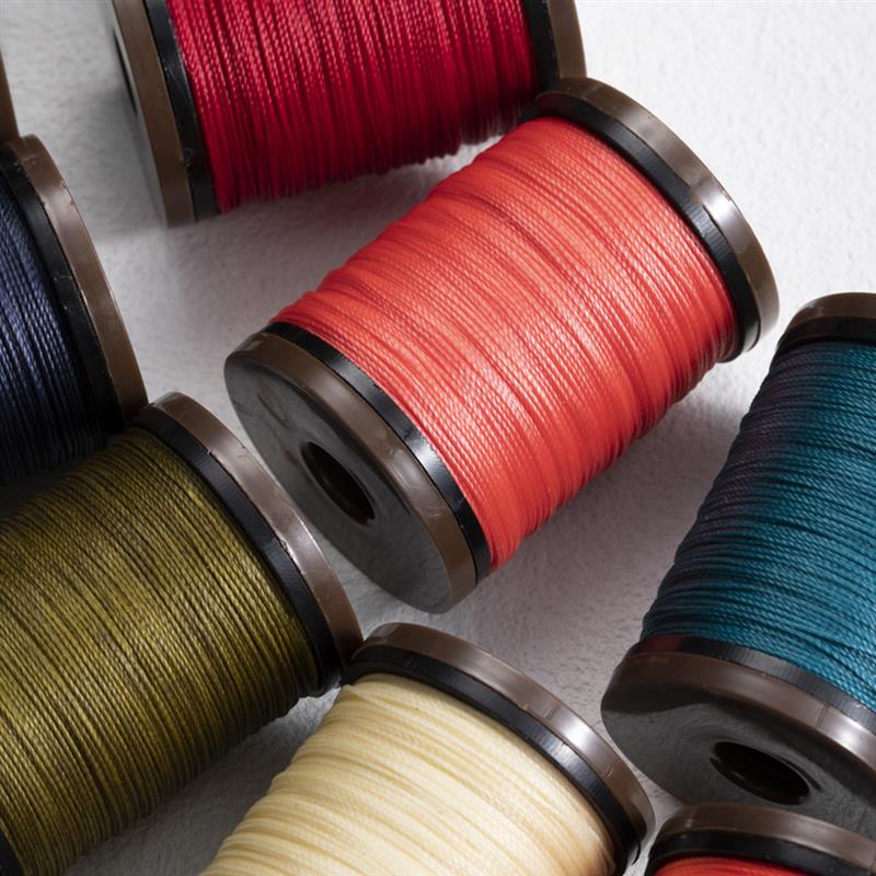 0,6mm runder Wachs faden für Leder handwerk Nähen Polyester gewachste Schnur DIY hand gefertigte geflochtene Strang schnüre Leder nähen