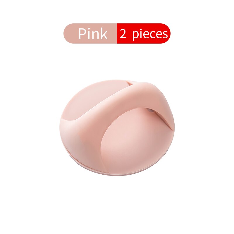 Lijm Extra Handgreep 2Pcs Glas Raam Schuifdeur Sterk En Naadloze Voor Huishoudelijke Koelkast Kast Zuig Handvat: Pink round