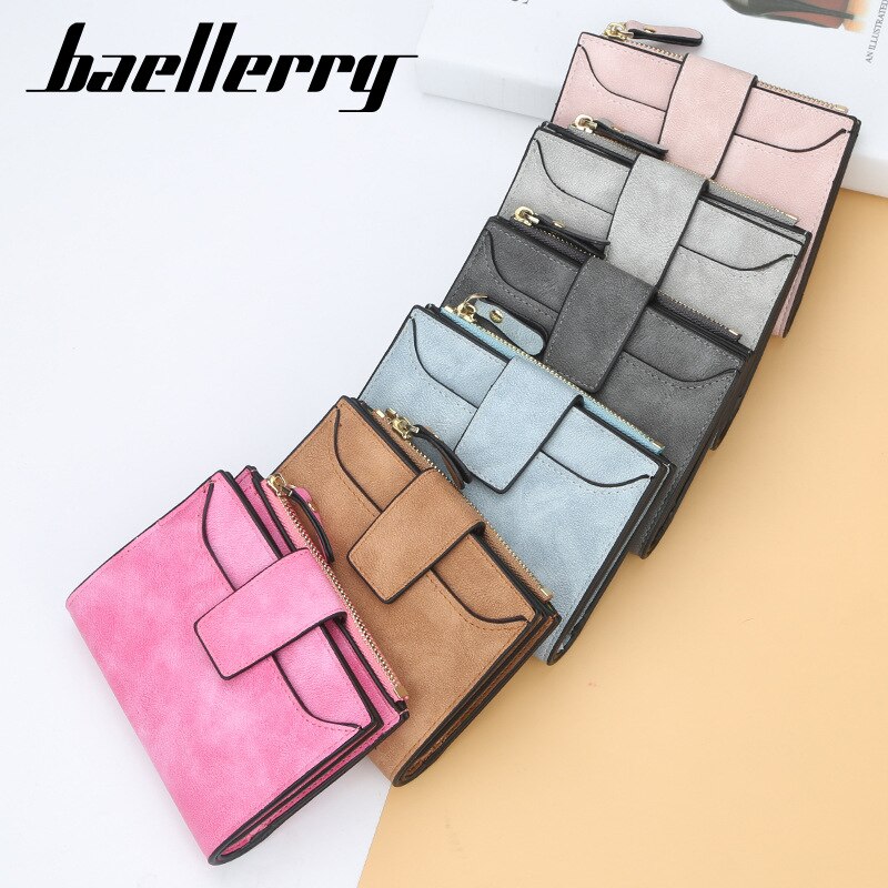 Women Wallet Hasp Small and Slim Coin Pocket Leather Purse Women Wallets Cards Holders Luxury Brand Wallets Purse