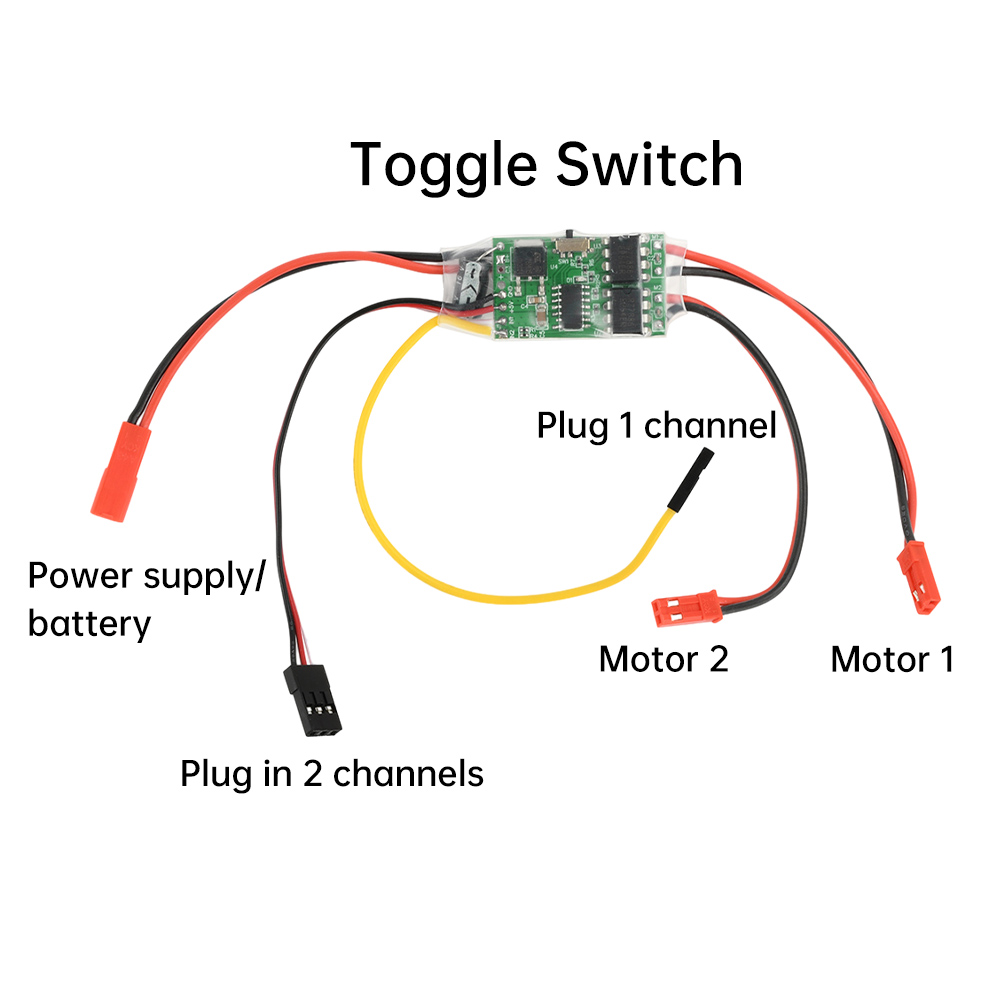 Dual bidirectional ESC brushed ESC module speed controller for RC model boats tanks tracked vehicles 2S 3S lithium battery 5A