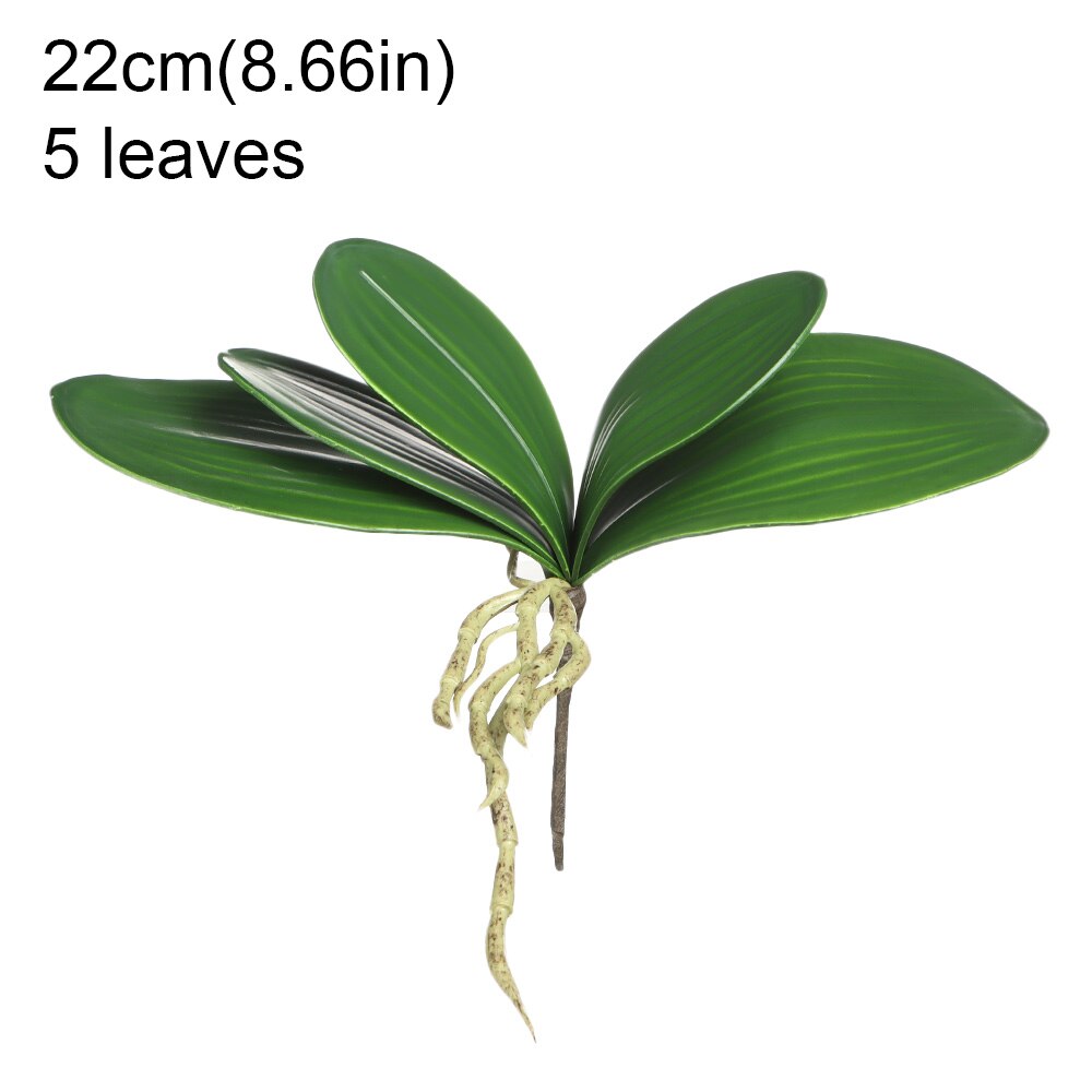 5/7/10 Real Touch Artificial Orchid Leaf Silicon Feel Leafs Butterfly Orchid Flower Home Decorative Grass Arrangements Plant: 7