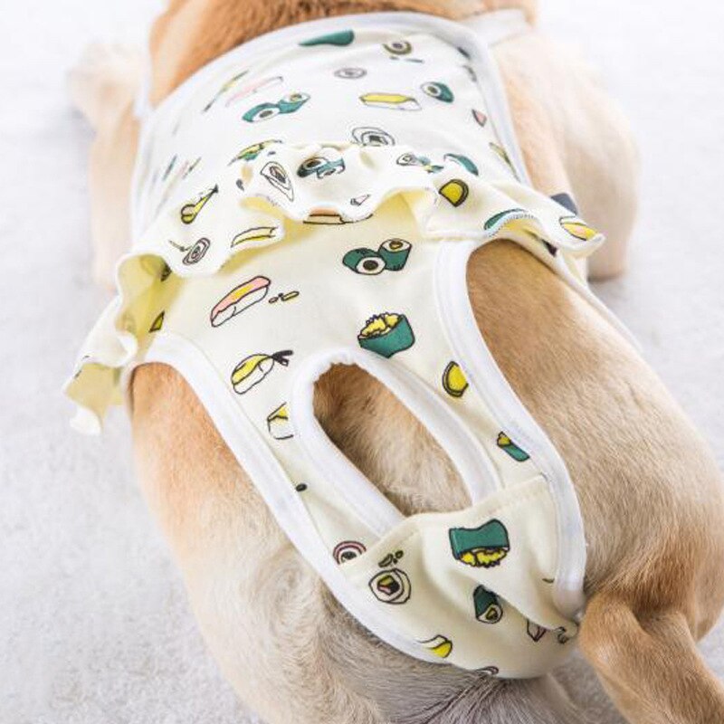 Law Fighting Physiological Pants Bulldog Diaper Cartoon Print Cotton Sanitary Pug Underwear Corgi Briefs Pet Dogs Products