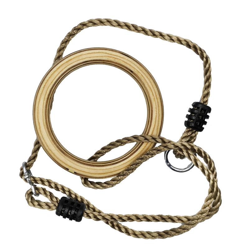 Outdoor Sport Trapeze Schommel Ringen PE Touw Houten Trapeze Ringen Voor Volwassenen Kinderen Indoor Fitness Leisure Entertainment