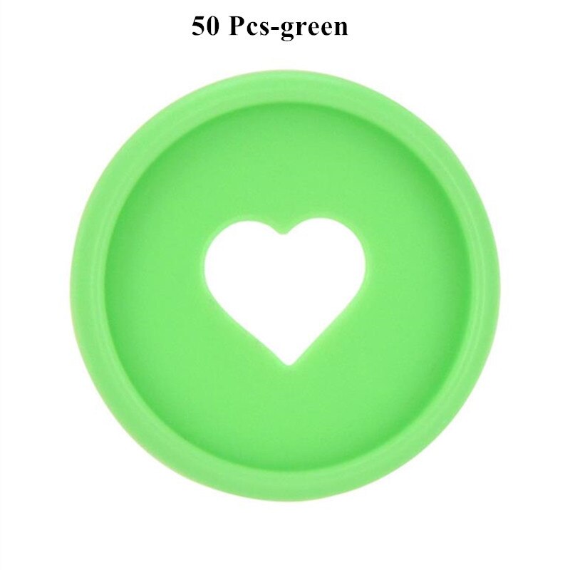 50/100 sztuk stałe pierścień z sercem spoiwa do notebooków 28mm Diy luźny segregator do scrapbookingu Planner dyski A20-S18: 50 Pcs-Green