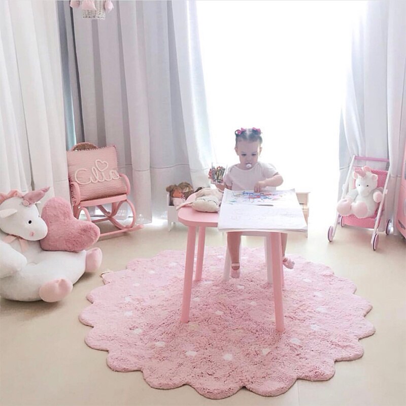 Tapis rampant pour enfants, matelas de chambre à coucher rond pour bébés, tapis de jeu rampant en coton, tente de tipi