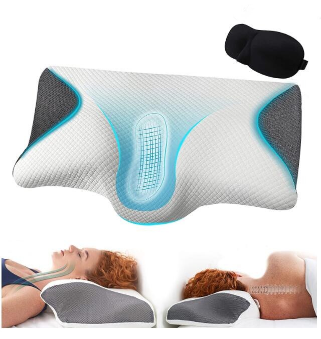 Comfortabele Memory Foam Kussen Nek Massage Ergonomische Curve Cervicale Orthopedische Hals Bed Slapen Hoofd Kussen Kussen