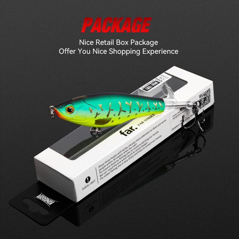 Reino Topwater Hélice Lápis Isca Popper Whopper Plopper 90mm 11g 110mm 17g Wobblers Artificiais Para Bass Pike Hard Lures