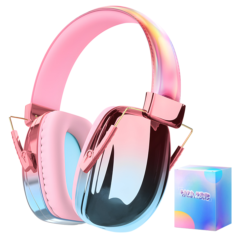 Auriculares con cancelación de ruido para niños, orejeras para niños, protección auditiva para niños, bebés, protectores auditivos con cancelación de ruido, para niños: Rosa