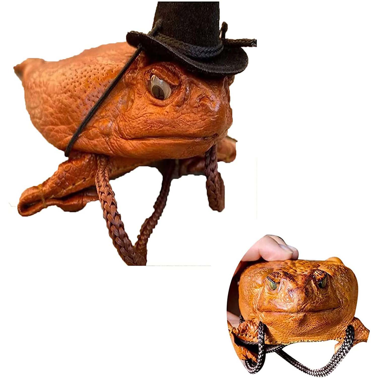 Toad Leather Wallet Individuality Animal Coin Pouch Women Valentine's Day Latex Sugar Cane Toad Full-body Purse Handbag