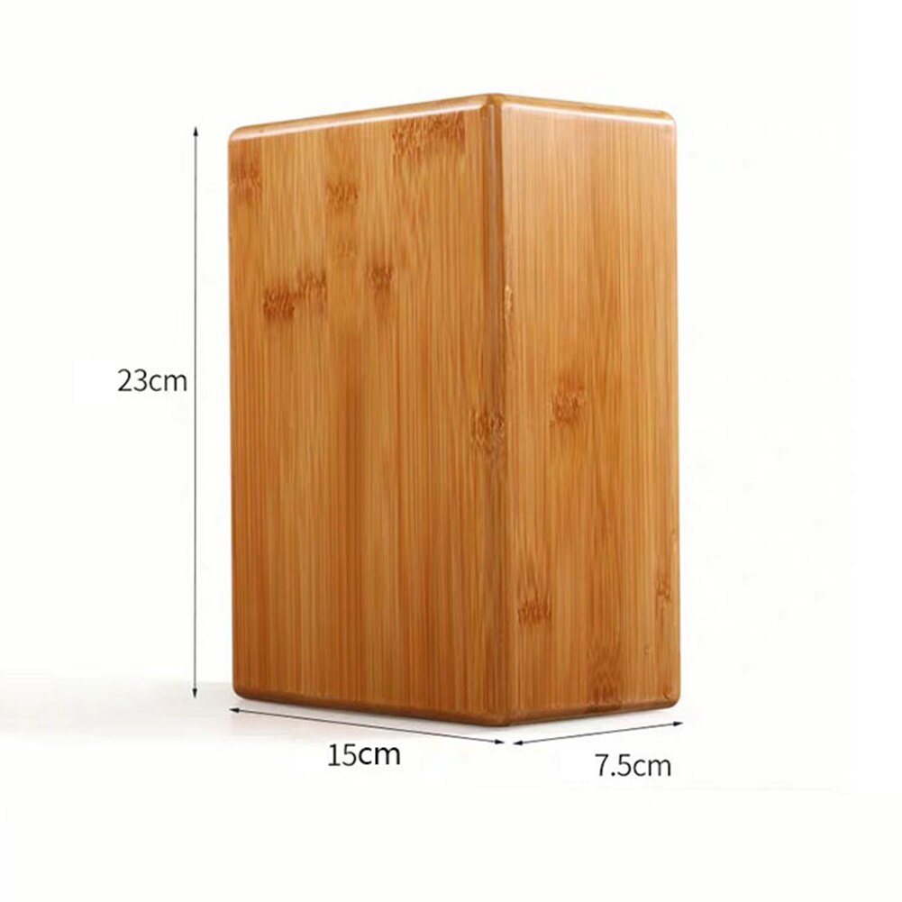 Non-Slip Gym Workout Home Handstand Brick Aid Exercise Fitness High Density Natural Bamboo Yoga Block Tool Multifunction