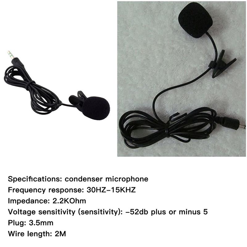 External Clip-On Mini Professionals 3.5mm Jack Clip-On Lapel Microphone Mini Mic For PC Laptop Lound Speaker