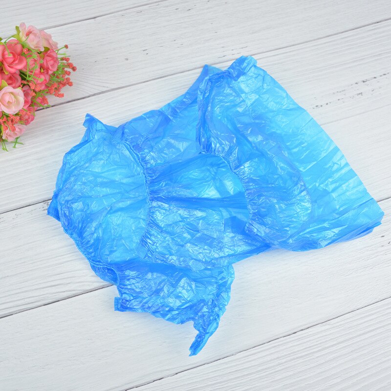 Fundas desechables de plástico para zapatos, impermeables, previenen la humedad de las botas, calzado a prueba de polvo para el hogar, 100/200/300 Uds.