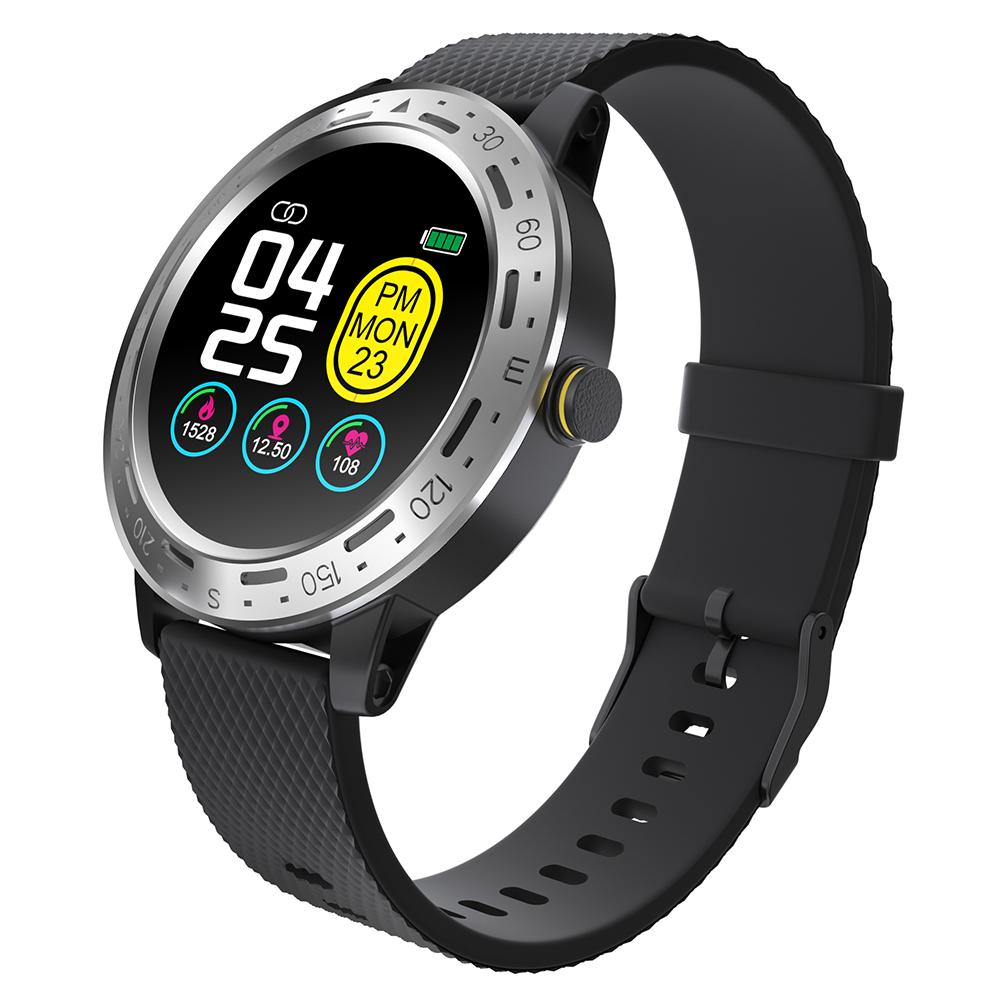 S18 1.3 zoll-touchscreen, herzfrequenzmesser, blutdruckmessgerät, sport-smartwatch, individuell anpassbare alarme, erinnerungsfunktion, schlafüberwachung