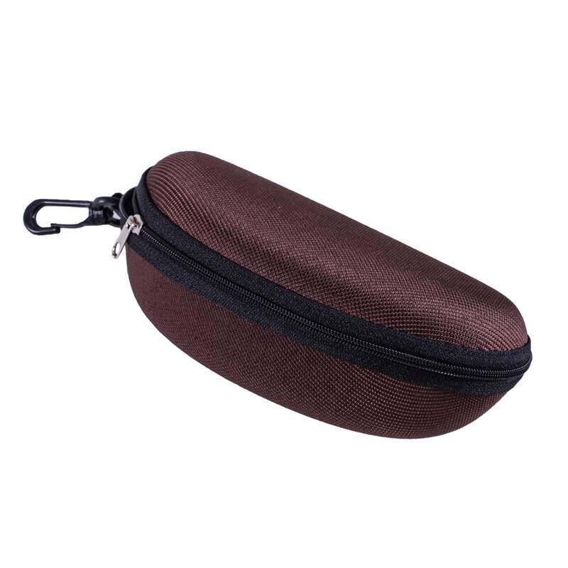 Portable Sunglasses Reading Glasses Carry Bag Hard Zipper Box Travel Pack Pouch Case: Coffee