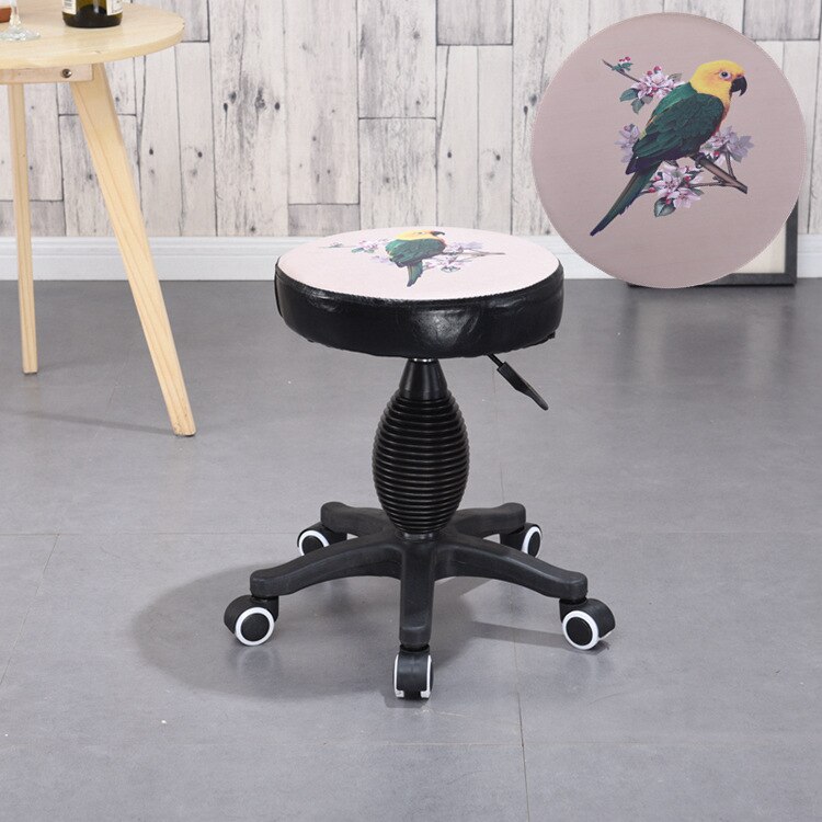 Goedkope Vintage Kapper Kruk Beauty Stijlvolle Stijl Draaibare Werk Kruk Hoogte Verstelbare Kleurendruk Stoel: Plastic pulley E