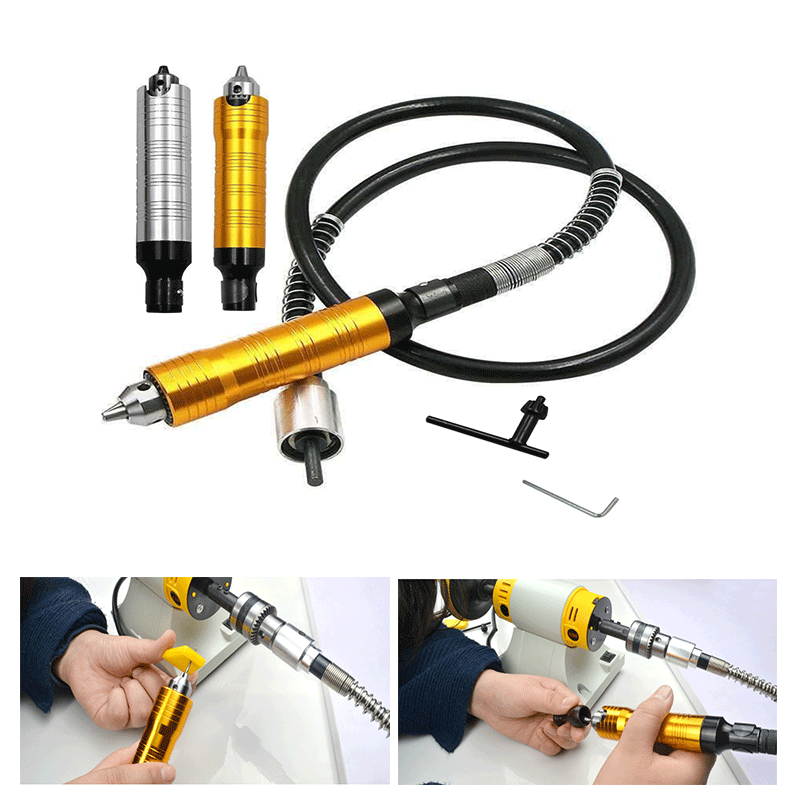 Eje Flexible para herramienta de grabado, eje Flexible compatible + pieza de mano para taladro eléctrico estilo Dremel, accesorios para herramientas rotativas