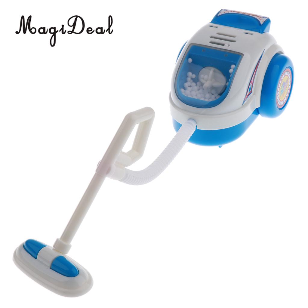 Magideal Plastic Simulatie Miniatuur Huishoudapparatuur Voor Kids Kinderen Pretend Rollenspel Meubels Speelgoed-Blauw Stofzuiger