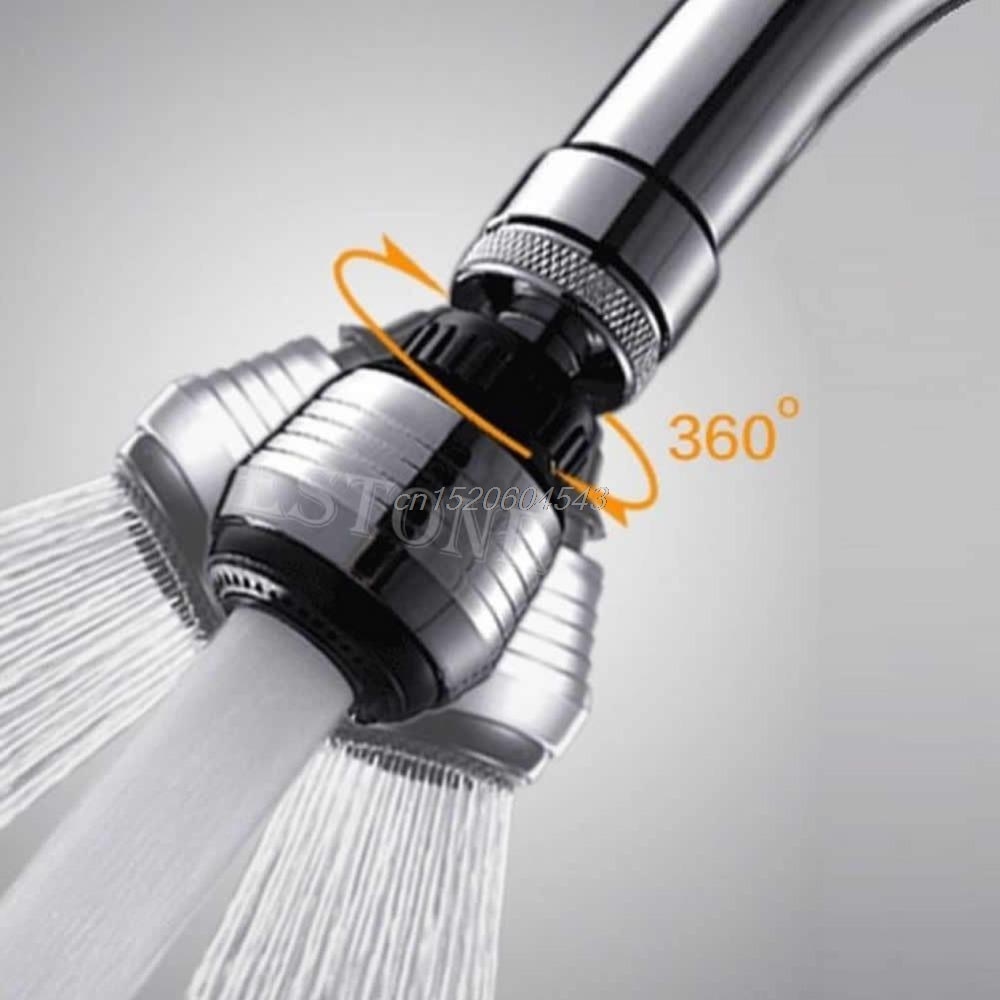 360 Degree Water Bubbler Swivel Head Saving Tap Faucet Aerator Connector Diffuser Nozzle Filter Mesh Adapter R06