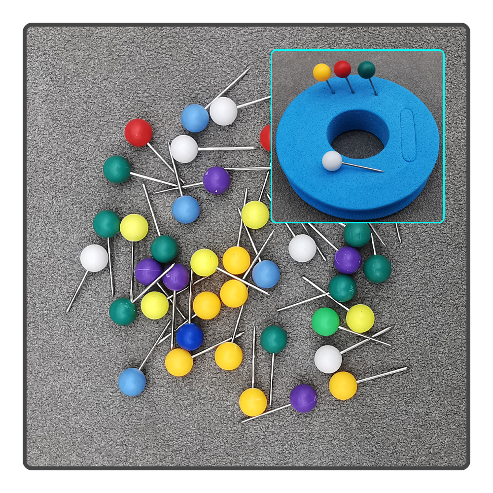 50 stks/doos Boxed Plastic Positionering Bal Naalden Extra Bevestiging Bal Naalden Schuim Spool Vislijn Bevestiging Bal Naald