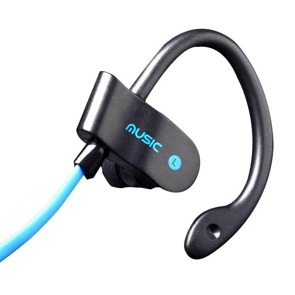 Wireless Bluetooth Earphones Sport Earbuds Stereo Headset With Mic Earloop Ear-Hook Headphone Handsfree Earpiece For Smartphones: blue