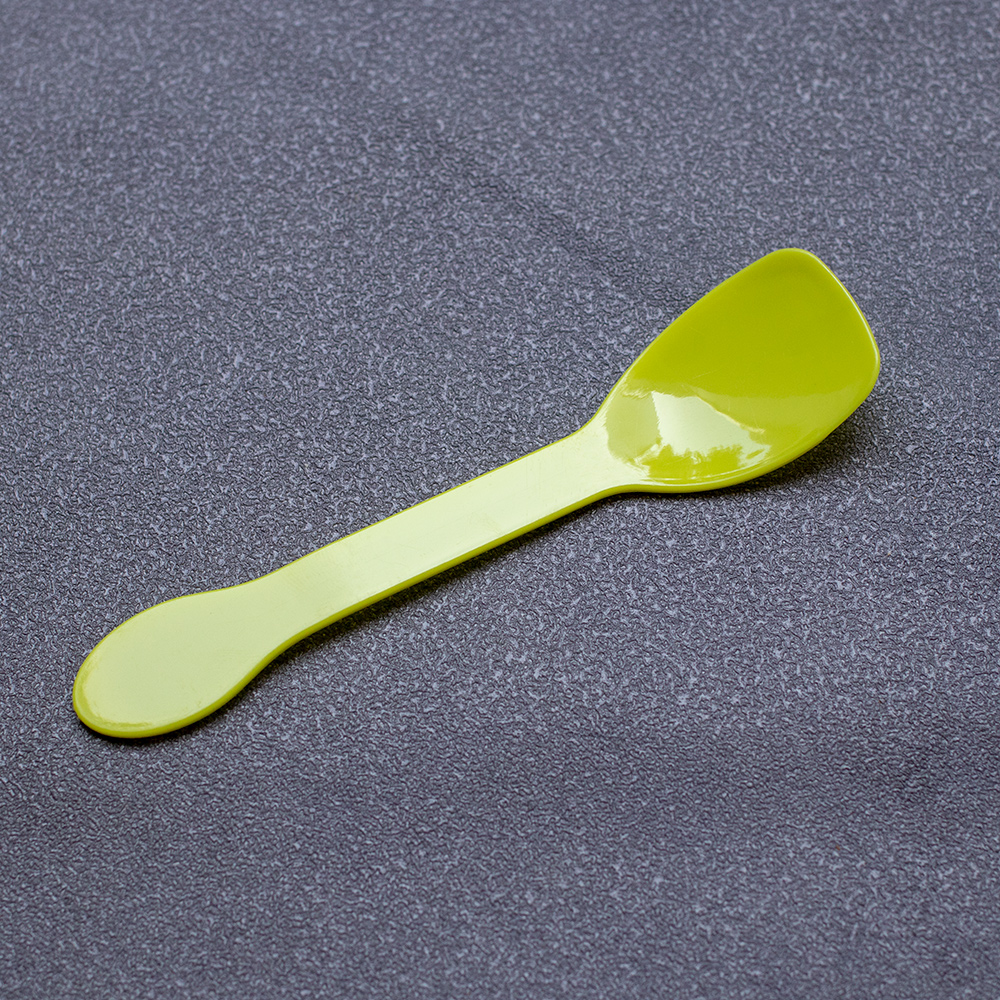 36/50Pcs Verschillende Kleur Biologisch Afbreekbaar Mini Plastic Lepel Wegwerp Flarware Lepel Voor Dessert: Grass green / 50 stks