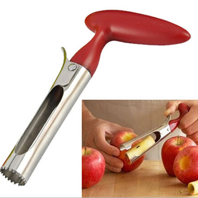 Fruit Apple Corer Pitter Cutter Slicer Rvs Twist Core Remover Fruit Mes Keuken Gadgets Gereedschap Accessoires