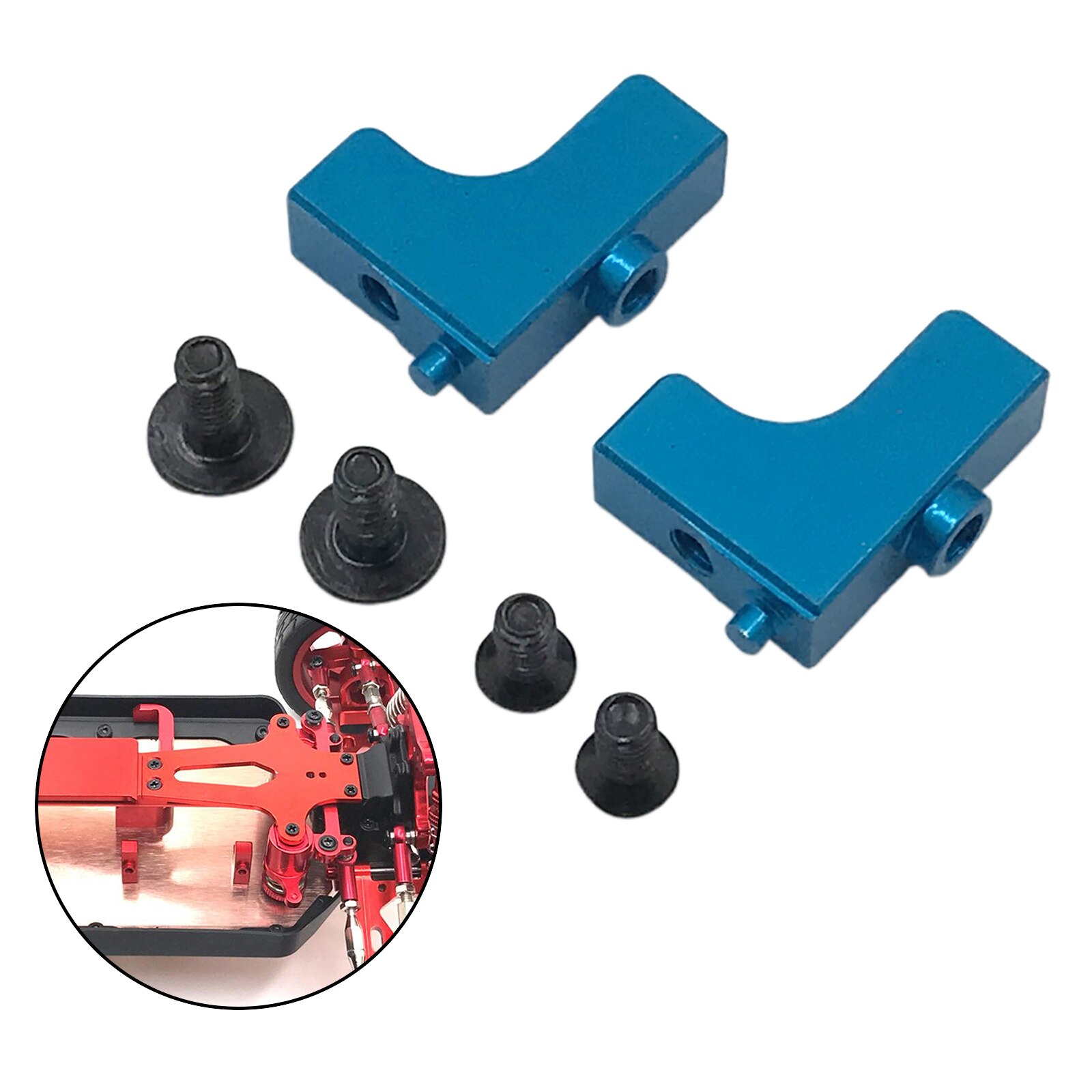 2 stücke RC Auto Lenkgetriebe Halfter Aktualisierung Teile Servo für 1:14 Wltoys 144001: Blau