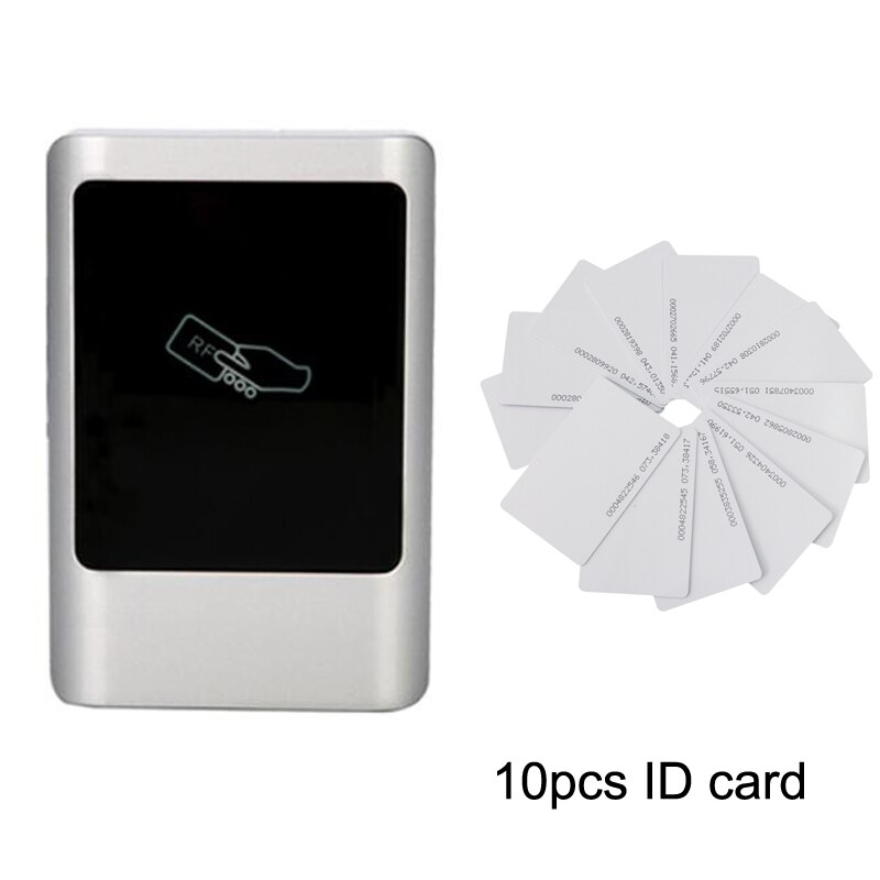 125KHz Waterproof Access Control Touch Metal Smart Keyless Lock Card Reader: AC reader 10 cards