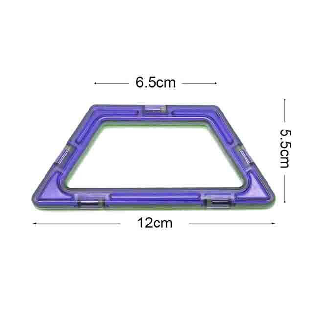 Sviluppo di intelligenza dei bambini bastone regalo preferito building block giocattoli Creativi di disegno magnetico multi-tipo di blocchi di costruzione: Trapezoid