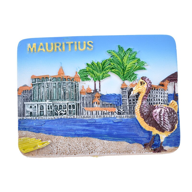 Mauritius Landscap Fridge Magnets Cartoon View Rectangle Refrigerator Sticker Modern Home Kitchen Decor Souvenir