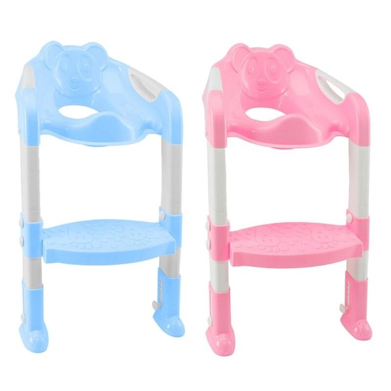 Folding Baby Potty Training Seat With Adjustable Ladder Toilet Training Potties Children Safety Handle Bowl Potties 2022