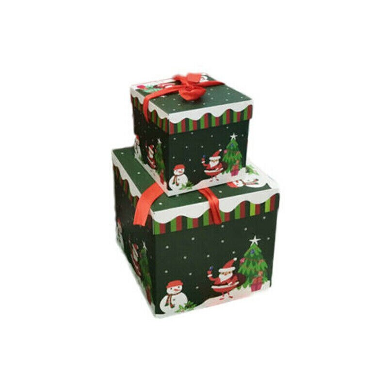 10/15cm juleæske poser slik æske papirposer julefest favor box: Grøn santa / 15cm