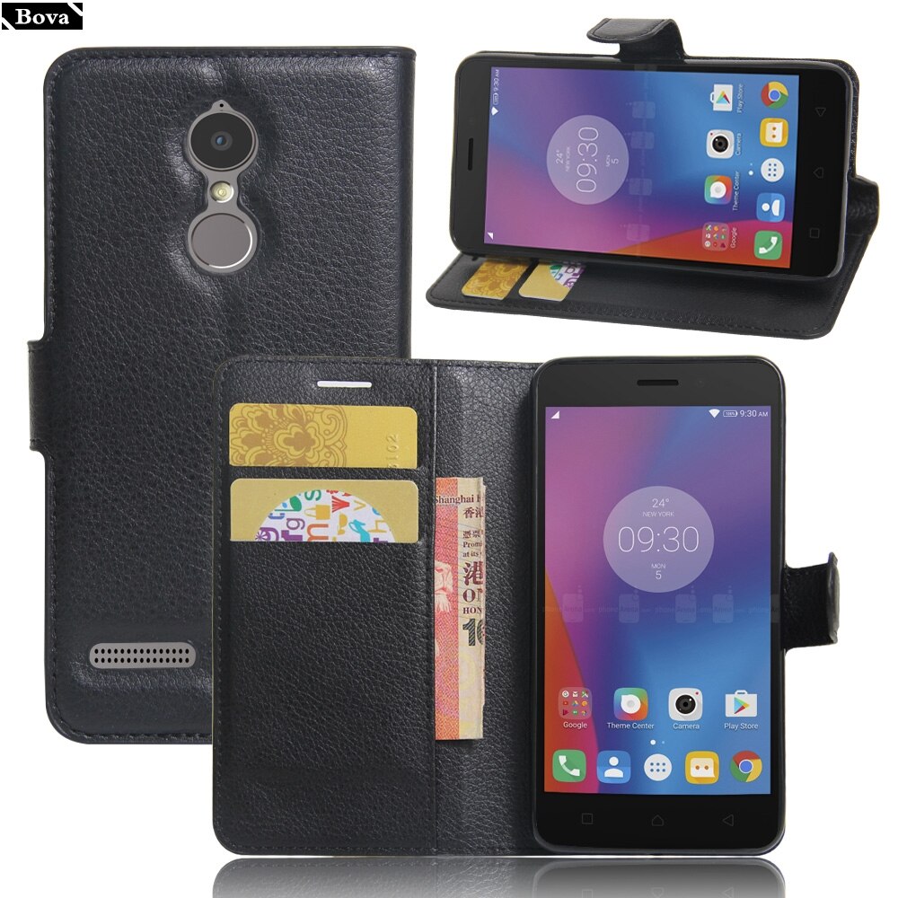 Voor fundas lenovo  k6 vibe  k6 hoesje pu leren portemonnee hoesje kaarthouder telefoonhoesje voor lenovo vibe  k6 beschermhoes holster