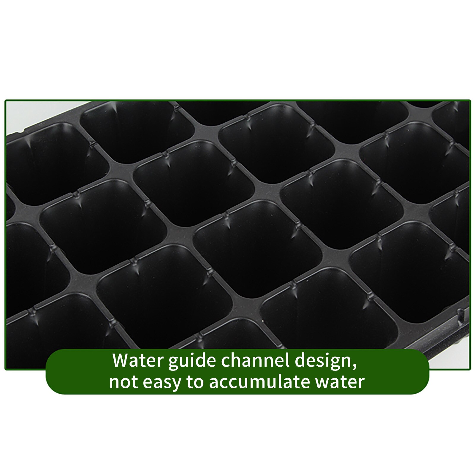 200 Cells Gardening Mini Breathable Lids Plastic Germination Box Nursery Pots