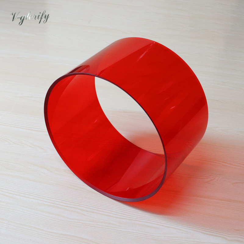 6X4Inch Acryl Drum Shell (6Inch Diameter): Red