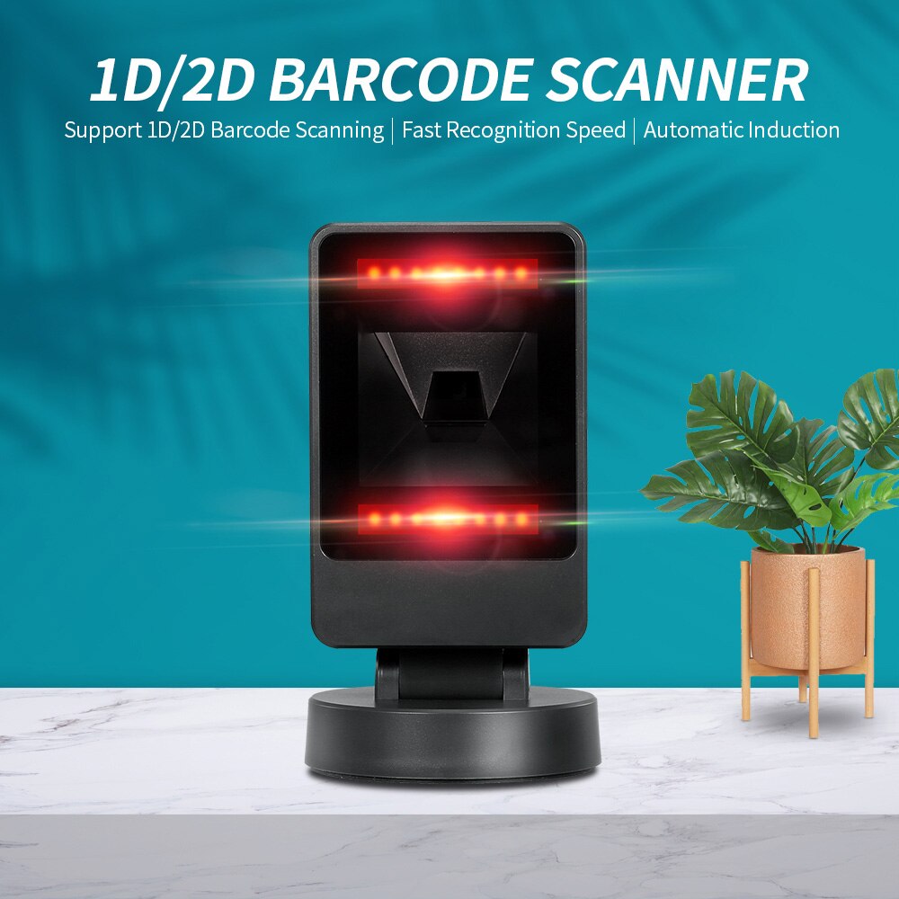 Barcode Scanner 1D/2D Scannen Plattform USB Verdrahtete Bar Code Scanner für Supermarkt Restaurant Buchhandlung Einzelhandel Einkaufen Lagerbier